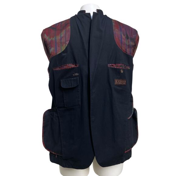 Kroon Blazer Jacket 42 R Black Sting Wash Two Button Cotton Careerwear Preppy - Picture 10 of 16